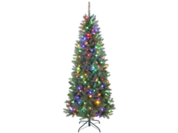 Árvore De Natal Iluminada De 180 Cm Com 250 Luzes Brancas E Coloridas, 899 Galhos E 9 Modos
