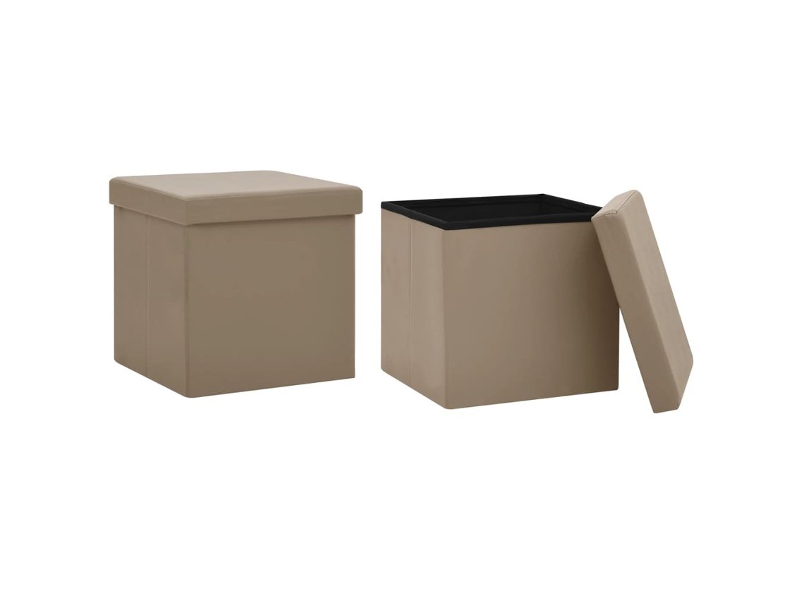Storage Stool, Storage Stools Vidaxl Marrom Pvc (n/a)
