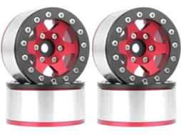 Roda de Metal Preta e Vermelha de 1,55 Polegadas para Carro de Escalada Ax90069 para Jimny Cc01 SFUSHOS