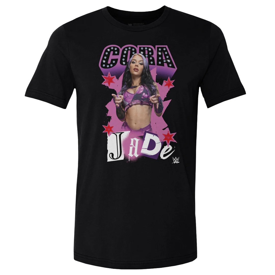 T-shirt Rockinstone Wwe Fans Black Cora Jade Pose T-shirt Unisex Adults-l