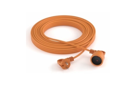 M01808 Extensão de alimentação 30 M 1 tomada CA interior/exterior laranja Hsk Dados(s)