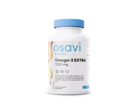 Ómega 3 Extra Molecularmente Destilado 1300mg 60 Cápsulas Gelatinosas Osavi (limão)