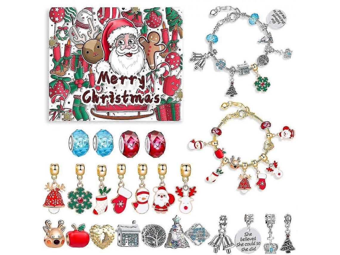 Calendário Do Advento Com Pulseira E 24 Pendentes