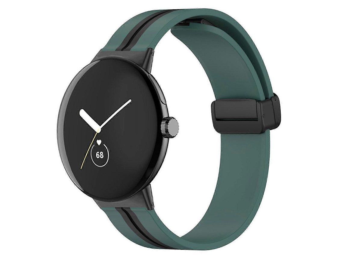Pulseira De Silicone Dobrável Bicolor Para Google Pixel Watch
