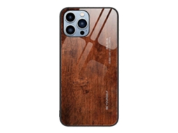 Capa Protetora De Vidro Com Textura De Madeira Para Iphone 14 Pro