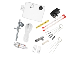 Kit de Pincel Pneumático com Compressor Mini Silencioso para Arte Pintura Tatuagem Unhas Bolo Modelo S/MARCA