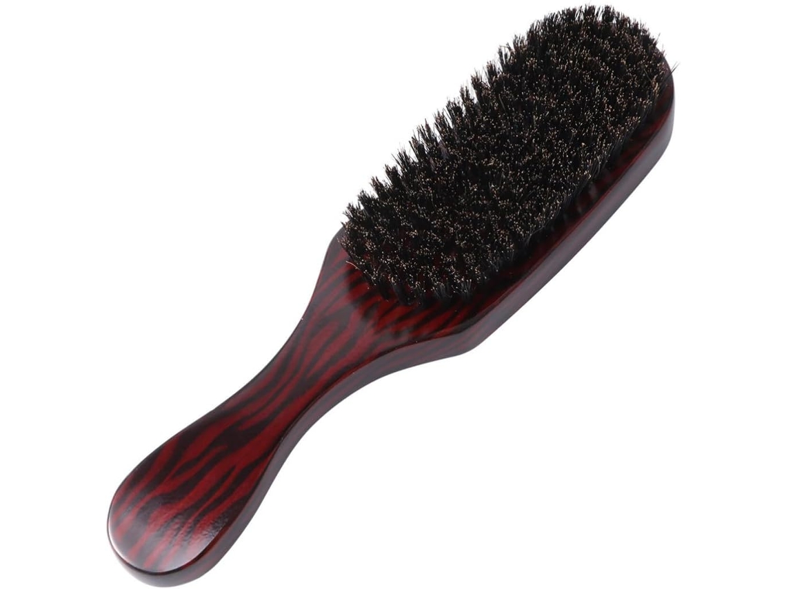 Escova De Cabelo Com Cerdas Javali E Cabo Madeira Faia, Design Ergonômico Para Massagem E Modelagem Naturais, Textura