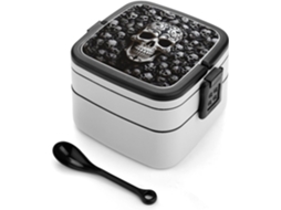 Marmita Bento De Dupla Camada Com Design Minimalista Moderno, Empilhável, À Prova De Vazamentos, Retangular, Ideal Para