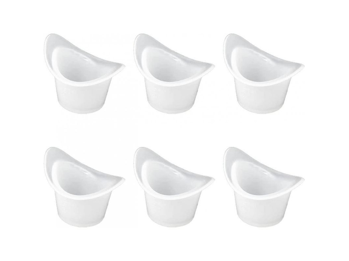 6 Copo de Lavagem Ocular de Silicone Reutilizável para Limpeza e Alivio de Cansaço Ocular