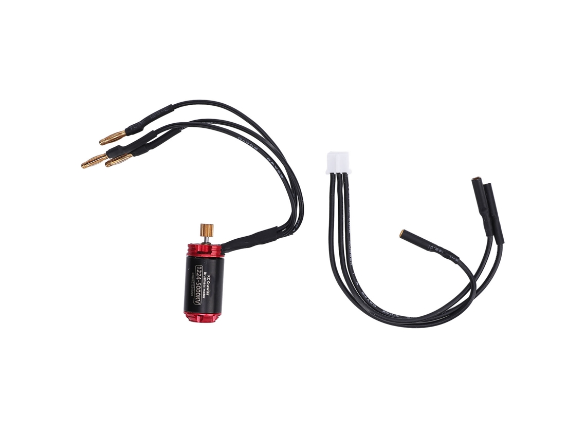 Motor Brushless 1224 2s 5000kv Com Cabo Adaptador Para Carro Rc Axial Scx24 1/24