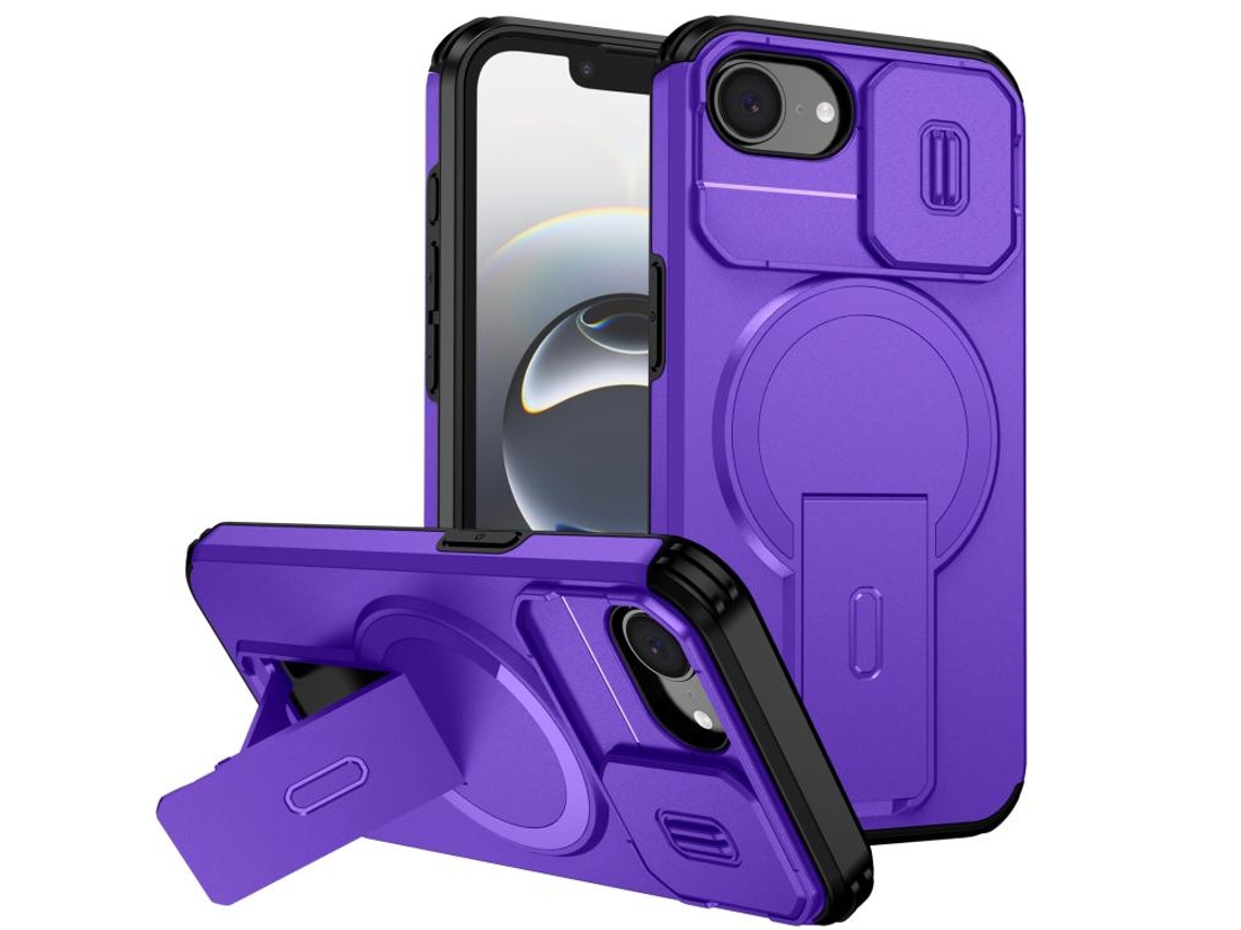 Capa Com Suporte Magsafe Para Iphone 17e - Abertura Deslizante Com Proteção De Câmara
