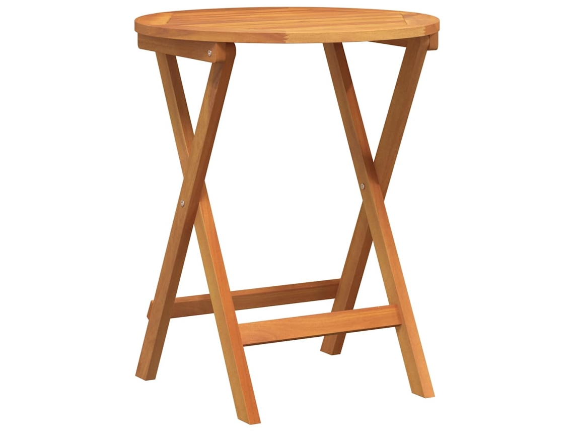 Conjunto 1 Mesa De Jardim Vidaxl Castanho Madeira De Acácia Maciça (60 X 60 X 72 Cm)