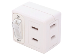 Laxiscreed Adaptador De Energia Com Interruptor, Conector De 2 Pinos E Duplo Tomada