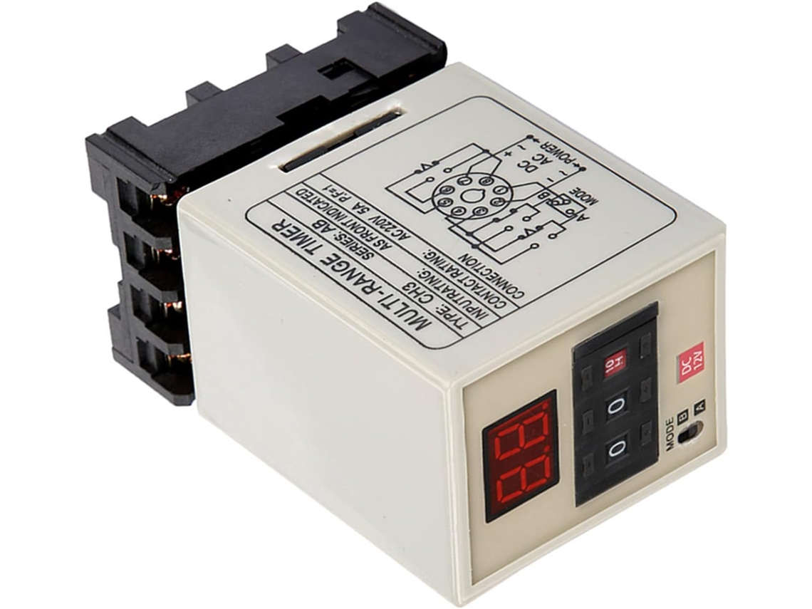 Relé Temporizador De Retardo Modo Duplo Ah3-dm Display Led 0 24 110