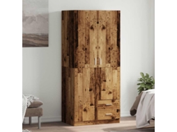 Vidaxl Roupeiro 80x52x180 Cm Derivados De Madeira Madeira Velha