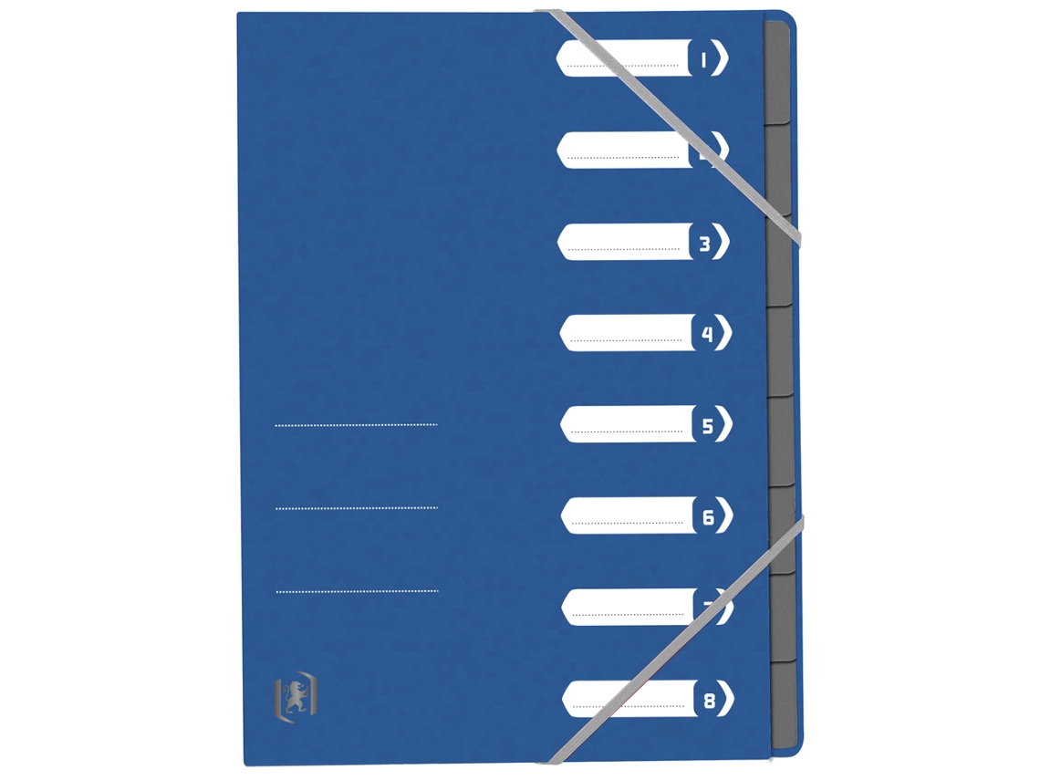 Pasta de Arquivo OXFORD Top File Din A4 8 Compartimentos Azul