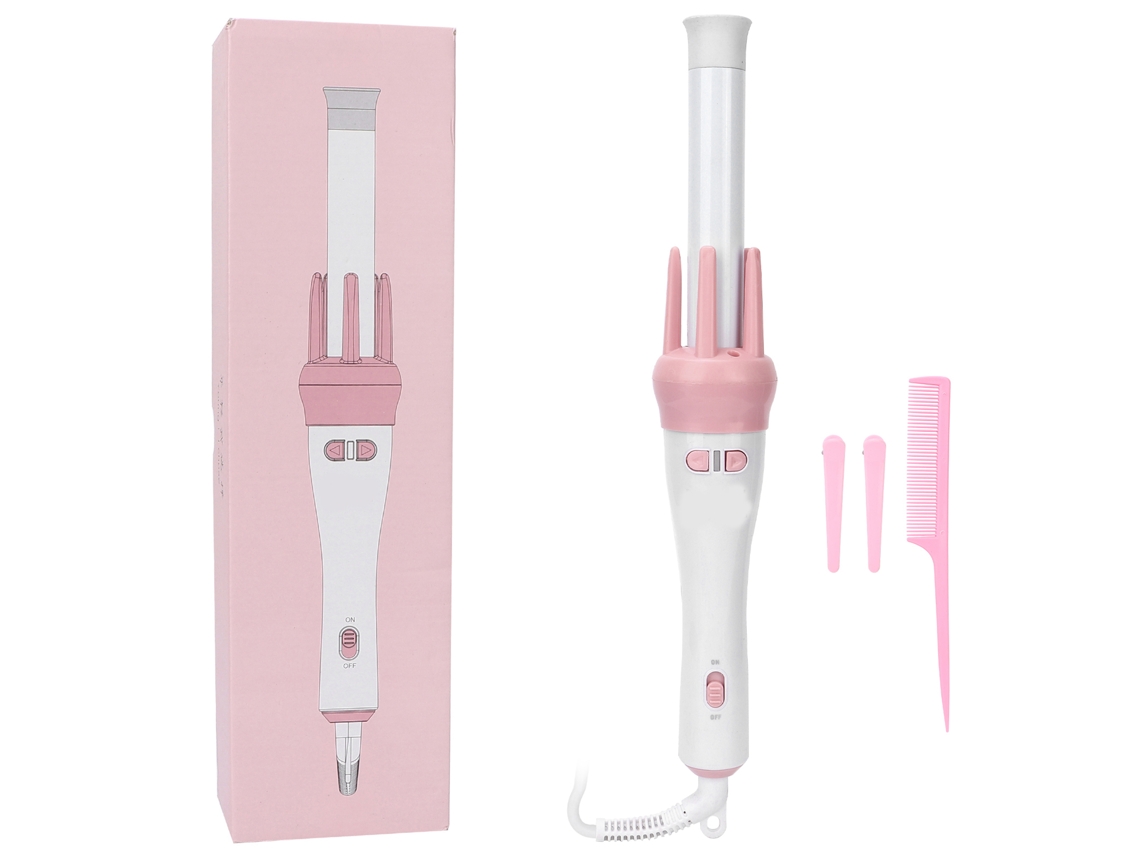 Chave De Cabelo Automática Rotativa 360° Cerâmica Ionic 110-240v Plugue Uk Prancha De Cachos Profissional