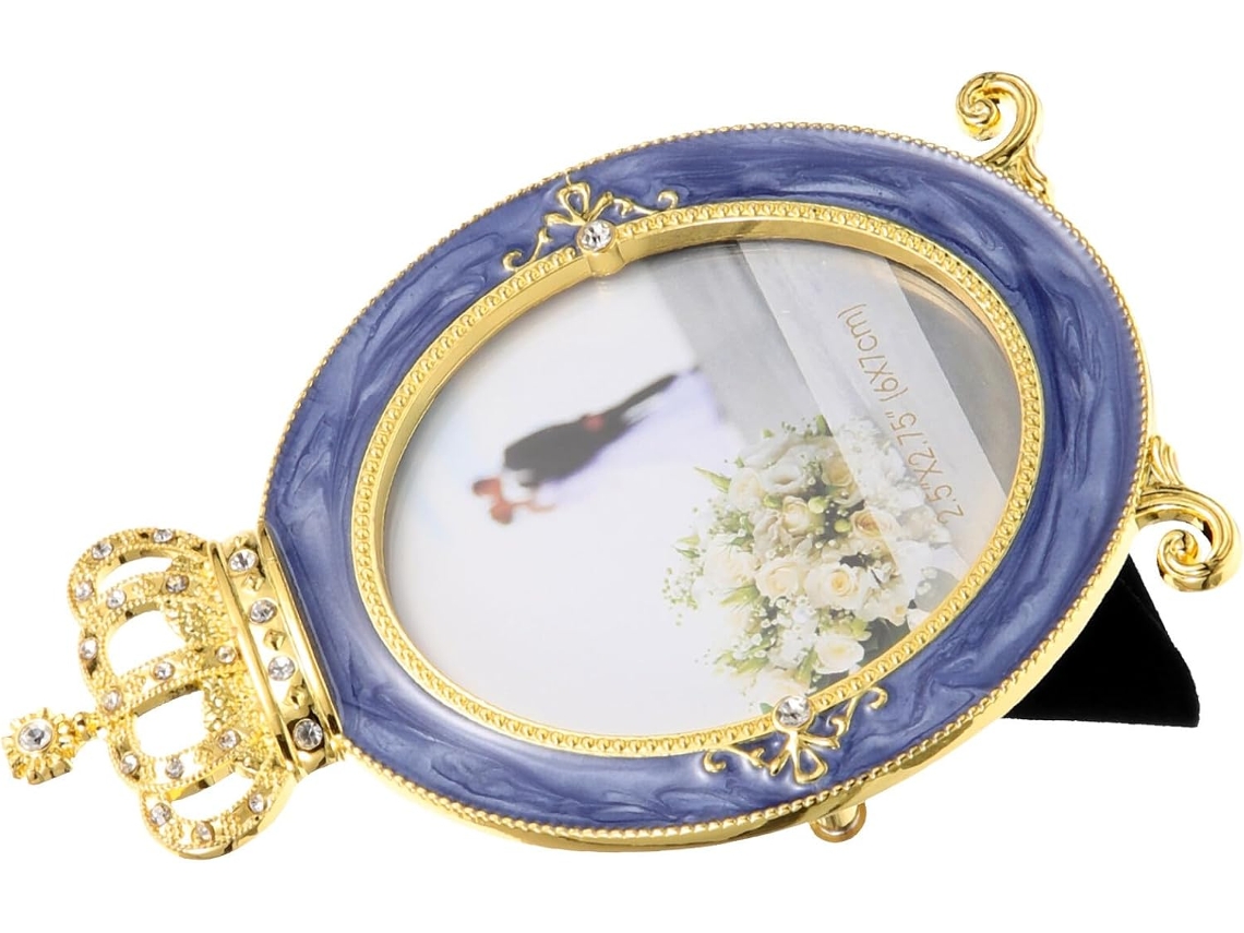 Porta Retratos Zinco Dourado Design Guirlanda Nórdica Criativo Escuro Decoração Elegante Versátil Escritório GOKOCO