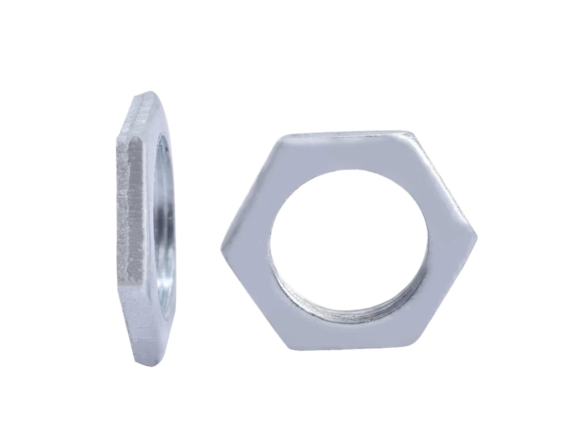 Porca Hexagonal Fina, Ferro Galvanizado, Porcas Ultrafinas, Dente Fino