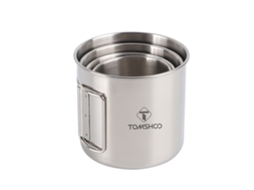 Conjunto 4 Canecas Camping Plegáveis Aço Inox Portáteis