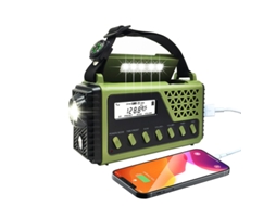 Rádio Kit com 2 de Manivela, Células Solares, Lanterna e Bateria Externa de 2000mah AQUAFORGE