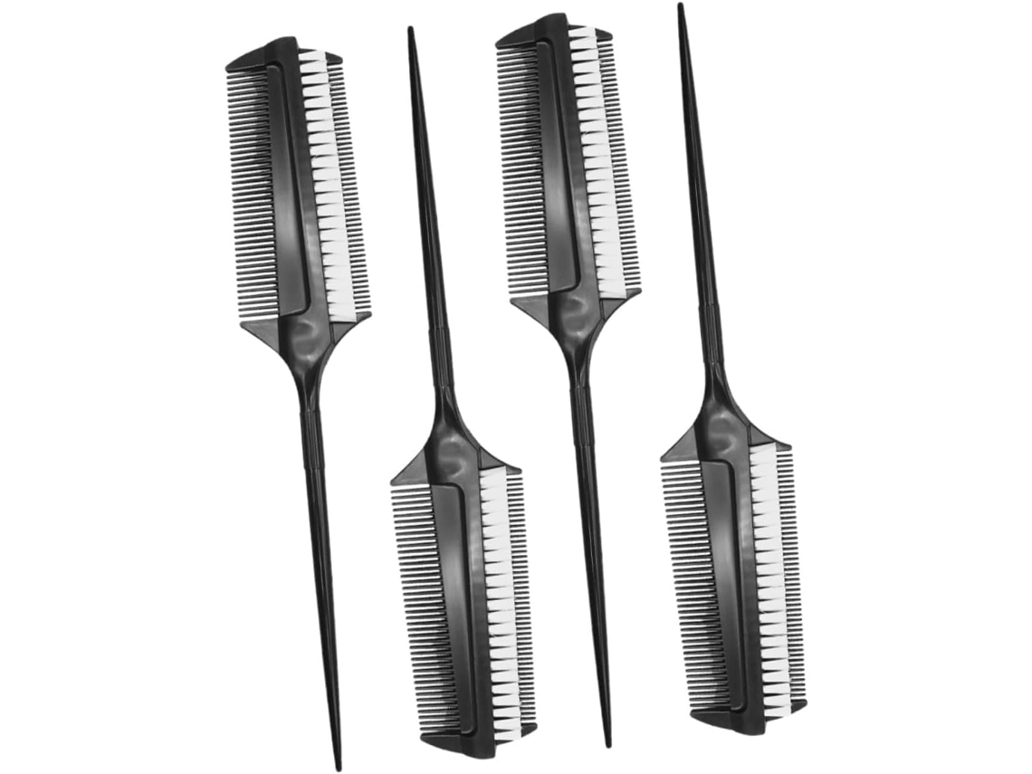 Conjunto De 4 Escovas Cabelo Dupla Face Mikikit, Resistentes A Altas Temperaturas, Ideais Para Tingir E Fazer Permanente