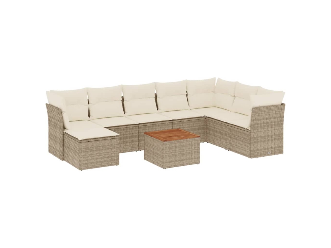 Garden Sofa Set, Garden Sofa Sets Vidaxl Bege Rattan / Vime (n/a)