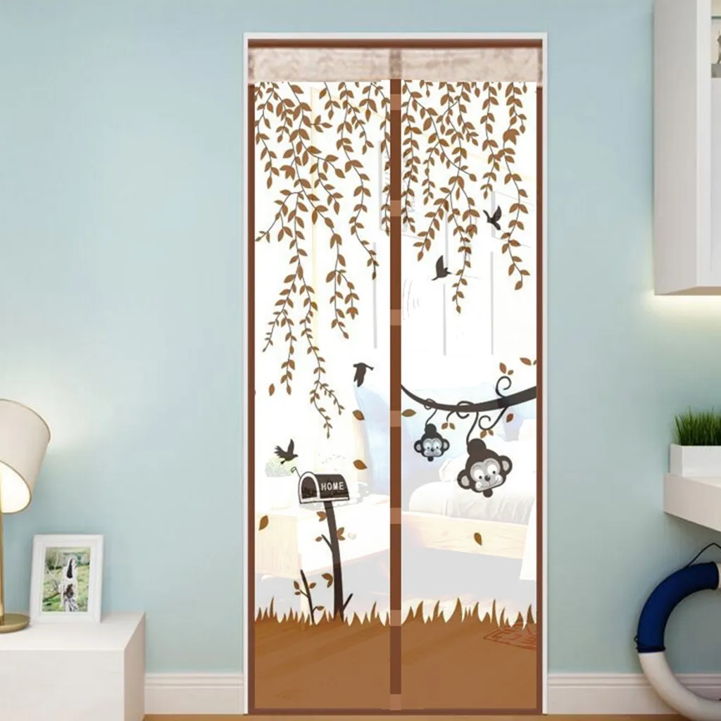 Tela Mosquiteira Magnética, Para Porta E Varanda, Fecho Automático, Fixação Adesiva, Proteção Contra Insetos, 100 X 210 Cm