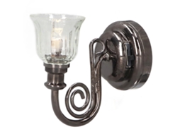 Primerox lâmpada de Parede Miniatura Casa de Bonecas 1:12 Led Luz Quente Vintage Metal Bateria