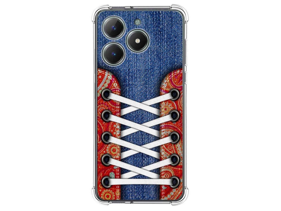 Capa Sneakers Design Para Realme Note 60 Tumundosmartphone Anti-choque Multicor