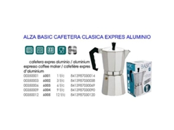 Alza basic cafetera clasica expres aluminio 12 tazas 6005