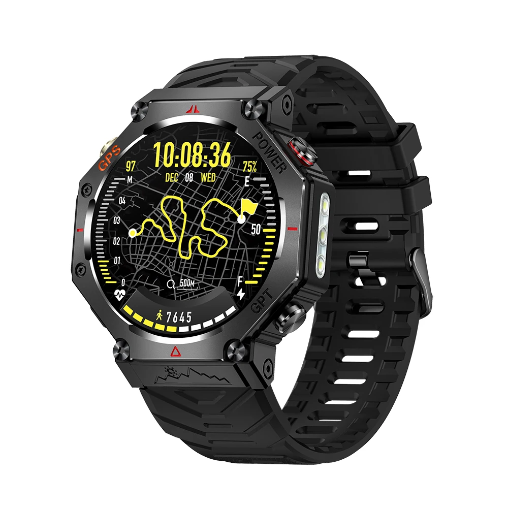 Smartwatch com Gps Integrado, Tela Hd de 1,39 Polegadas e Mostrador com Inteligência Artificial. MDUG (preto)