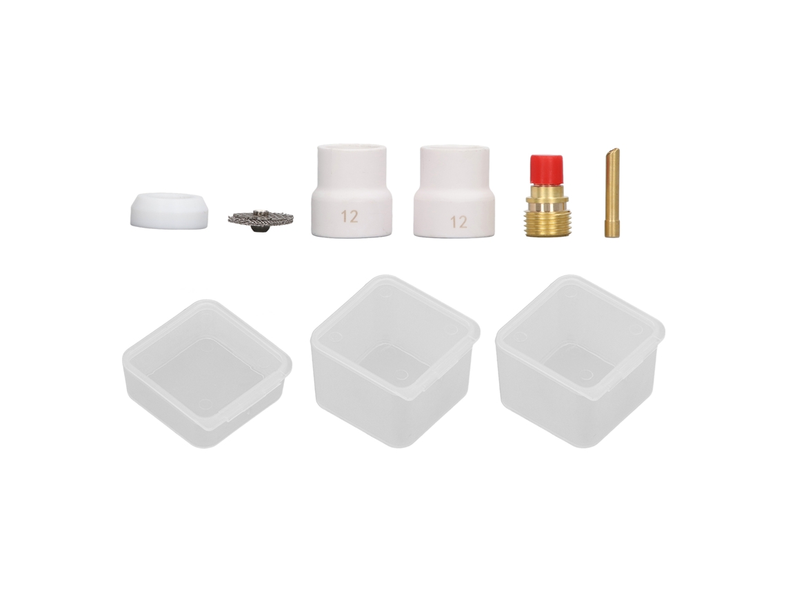 Kit de 6 adaptadores para tocha de soldagem TIG em cobre e PTFE, acessórios padrão para equipamentos de soldagem.