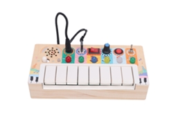 Ats brinquedo de Tábua Eletrônica para Bebês Tábua de Piano de Madeira Multifuncional para Educação Infantil e Entretenimento Diário