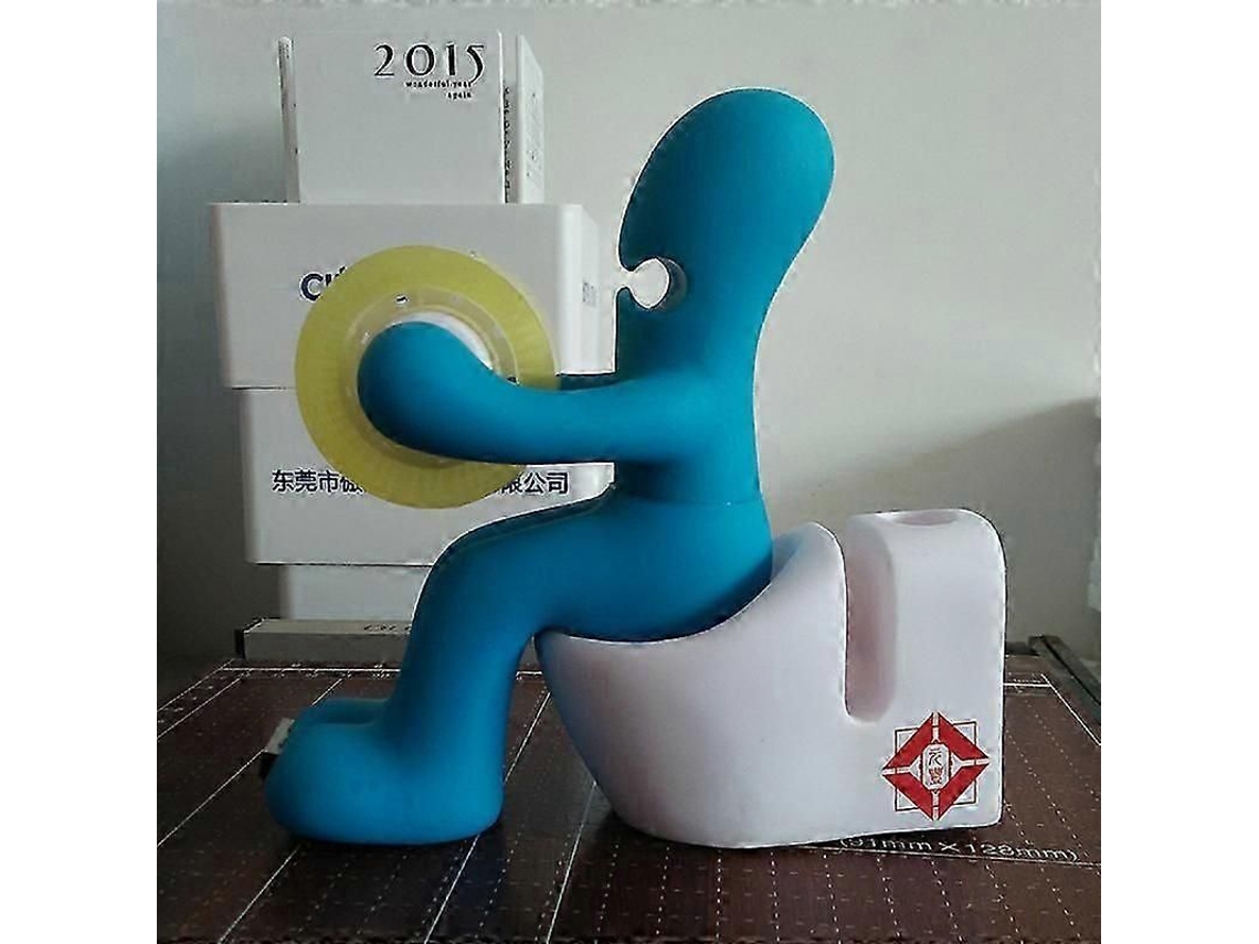 1 Unidade de Material Escritório Porta fita Adesiva Divertido Suporte para Acessórios Esc Ritório com Rolos Fita, Cl GOKOCO (azul)