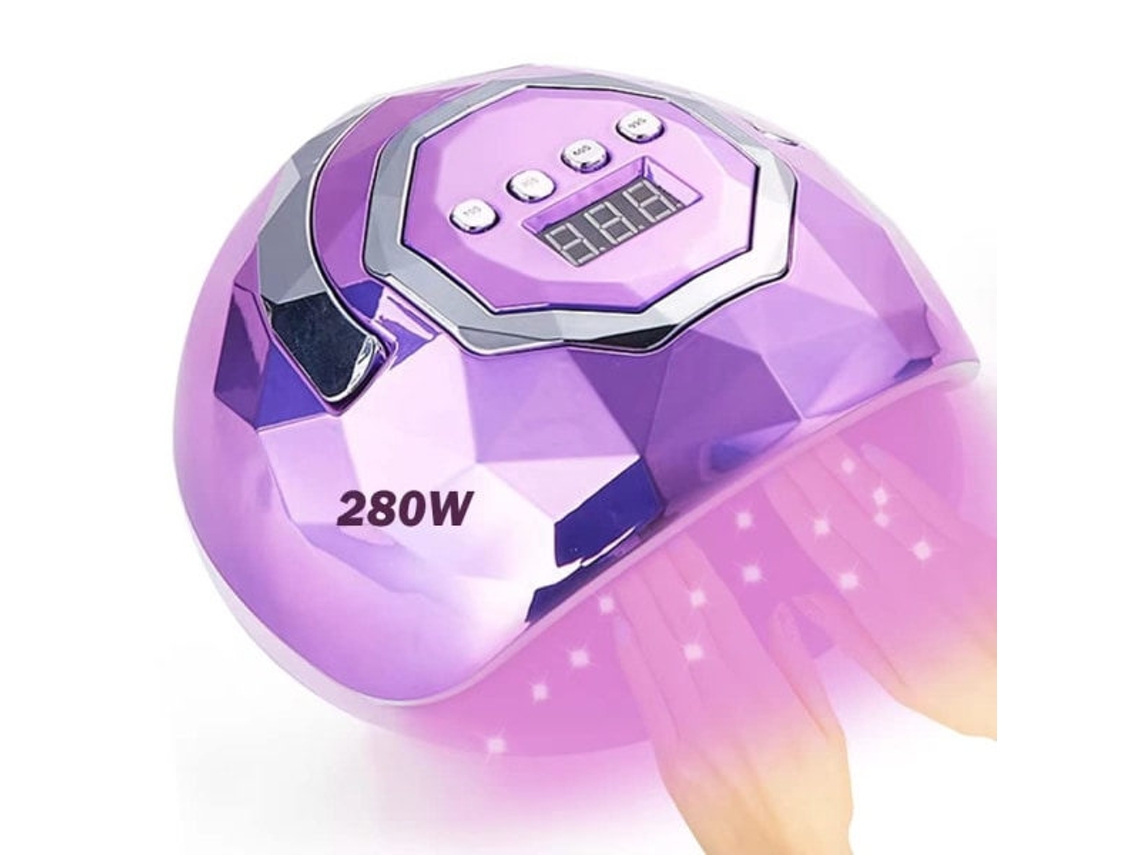 Lâmpada Uv Led Para Unhas De 280w, Com 66 Lâmpadas, Secagem Rápida (roxa)