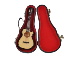 Guitarra Acústica Miniatura com Capa Amarela S/MARCA