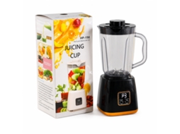 Liquidificador Elétrico Portátil Hp-158 7,4 V Com Visor Digital Duplo, Copo Para Sumos E Batidos, Preto