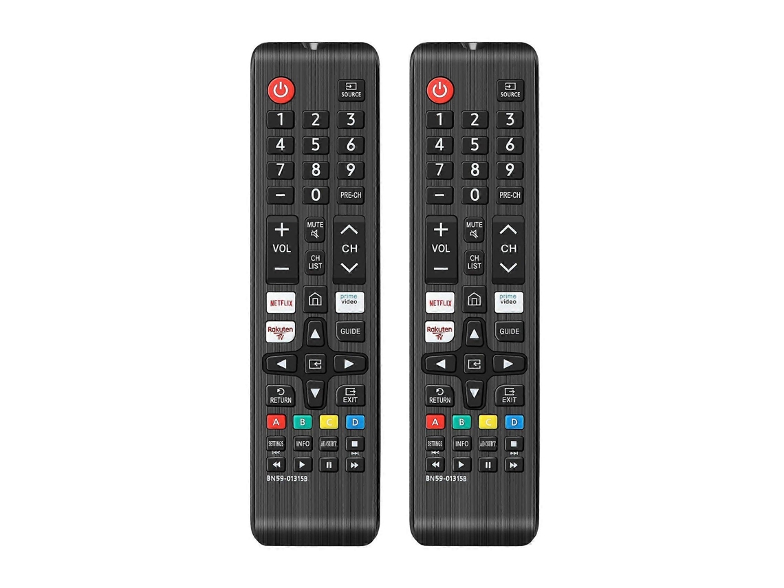 2 Controles Remotos Bn59-01315b De Substituição Para Smart Tvs Samsung Ue43ru7105 E Ue50ru7179 Com Netflix E Prime Video._glo