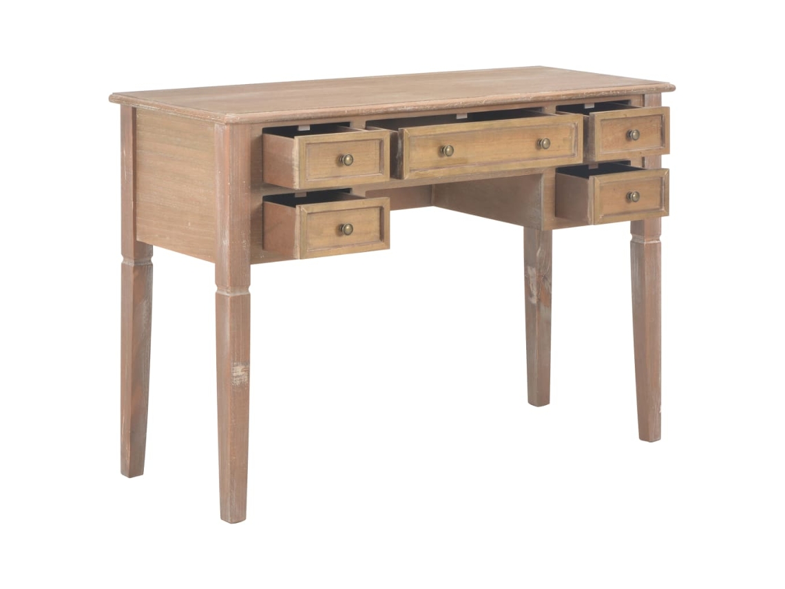 Secretária Castanho 109,5x45x77,5 Cm Madeira MAISON EXCLUSIVE
