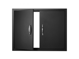 Porta Dupla Embutida 788x610x46mm Para Ilha De Churrasco Em Inox Resistente Tekmaquinas