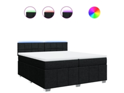 Box Spring Bed, Box Spring Beds Vidaxl Preto Tecido (200 X 200 Cm)