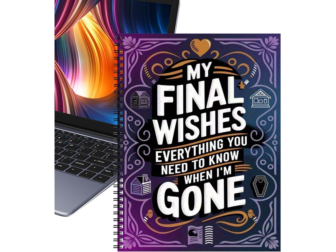 Final Wishes Journal – Bloco De Documentos Estruturado, Diário De Plano De Dezembro De 230 G