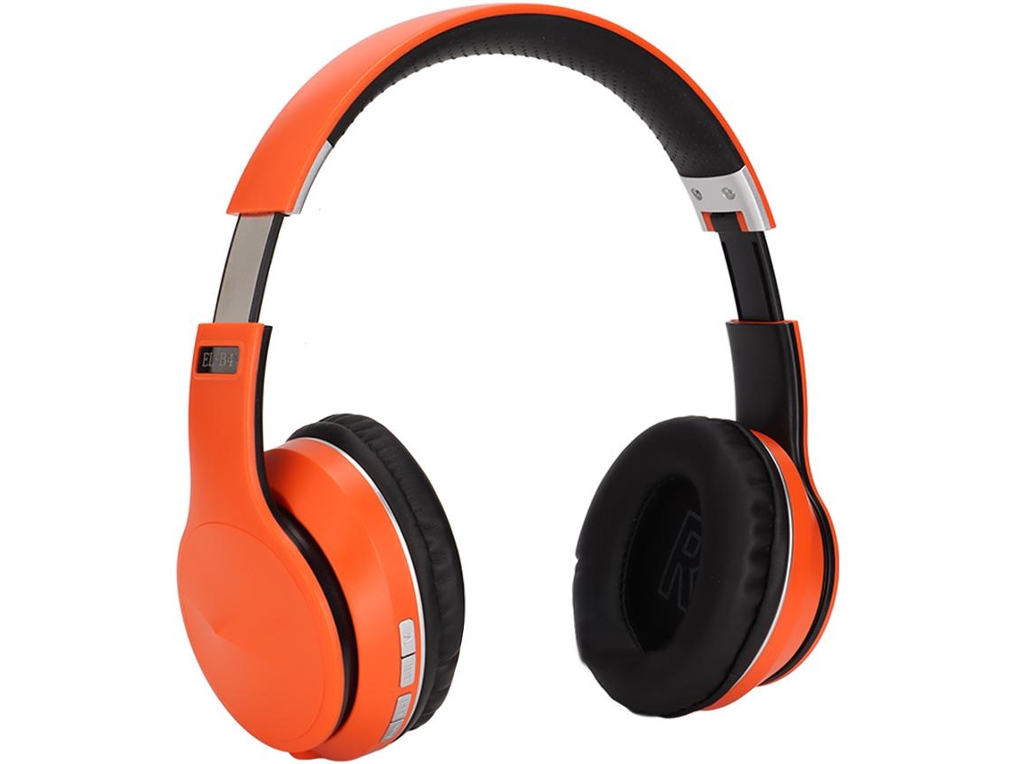 Auricular Sem Fios Bluetooth YIZHOOD El-B4 Dobrável e Extensível Over Ear Laranja