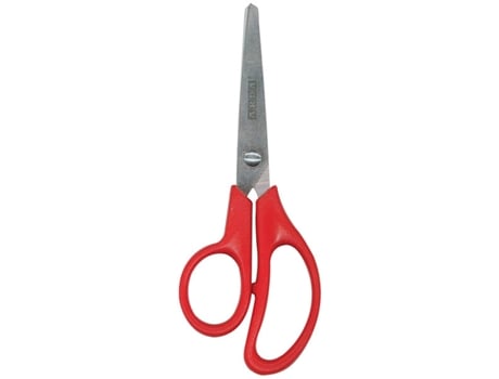 ARDA Fa1206 Tesoura de mesa e artesanato Corte em formato universal em aço inoxidável vermelho
