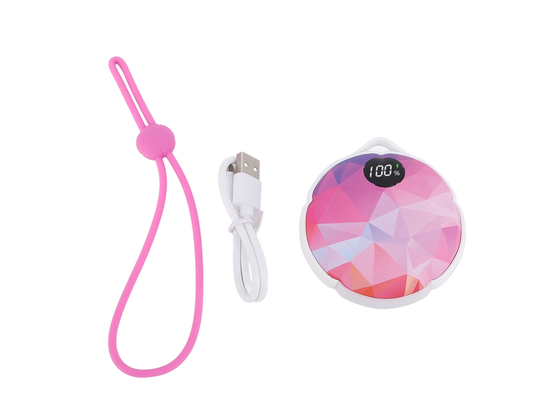 Aquecedor de Mãos Recarregável 4000mAh com Luz LED, 3 Níveis, Portátil | S/MARCA