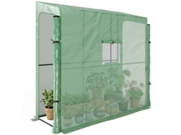 Estufa Grande de Jardim 200x80x200 Cm em Pe com Porta e Proteção Uv ZACHARY
