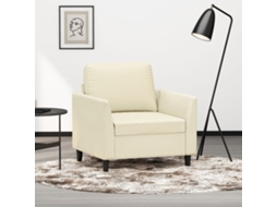 Poltrona 60 Cm Couro Artificial Creme PANGSHIYUAN