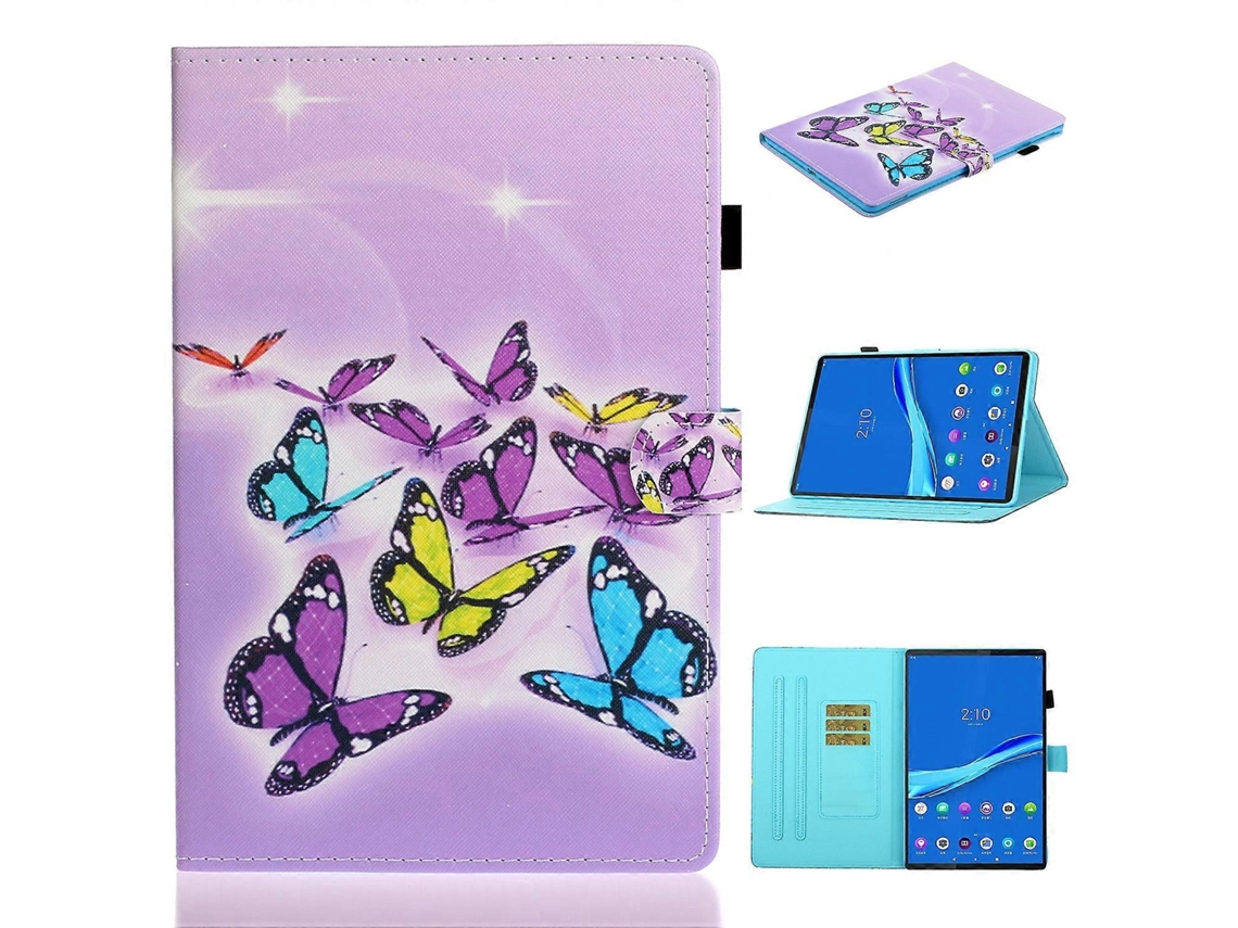Capa De Couro Inteligente Com Desenho Colorido Para Tablet Lenovo Tab M10 Plus 10.6 3ª Geração 2022