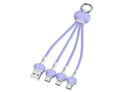 Llavero Liquid Pebble com Carregamento e Transferência de Dados 3 em 1 EOOCOO